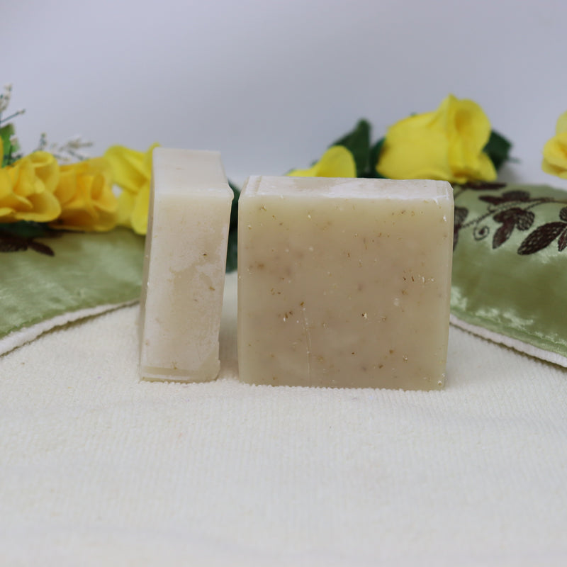 By the Sea Soap Shoppe "Oatmeal Unscented Exfoliating Soap" has fine oatmeal to gently and naturally scrub away dead skin cells and revitalize your skin. Castor oil for extra moisture and lathering. Vegan, natural ingredients. $7.00 or 3 for $20.00. Handmade in Prince Edward Island, Canada